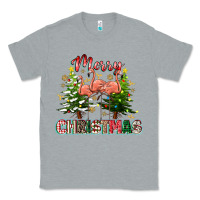 Heather Grey Merry Christmas flamingo Classic Tee - texasbilliewilder