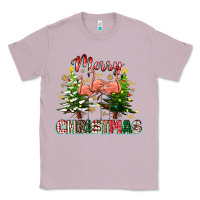 Lilac Merry Christmas flamingo Classic Tee - texasbilliewilder