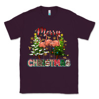 Plum Merry Christmas flamingo Classic Tee - texasbilliewilder