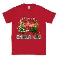 Red Merry Christmas flamingo Classic Tee - texasbilliewilder