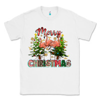 White Merry Christmas flamingo Classic Tee - texasbilliewilder
