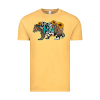 Vintage Mustard baby bear mini sunflowers leopard cowhide mother's day Vintage Tee - Jasminsmagicworld