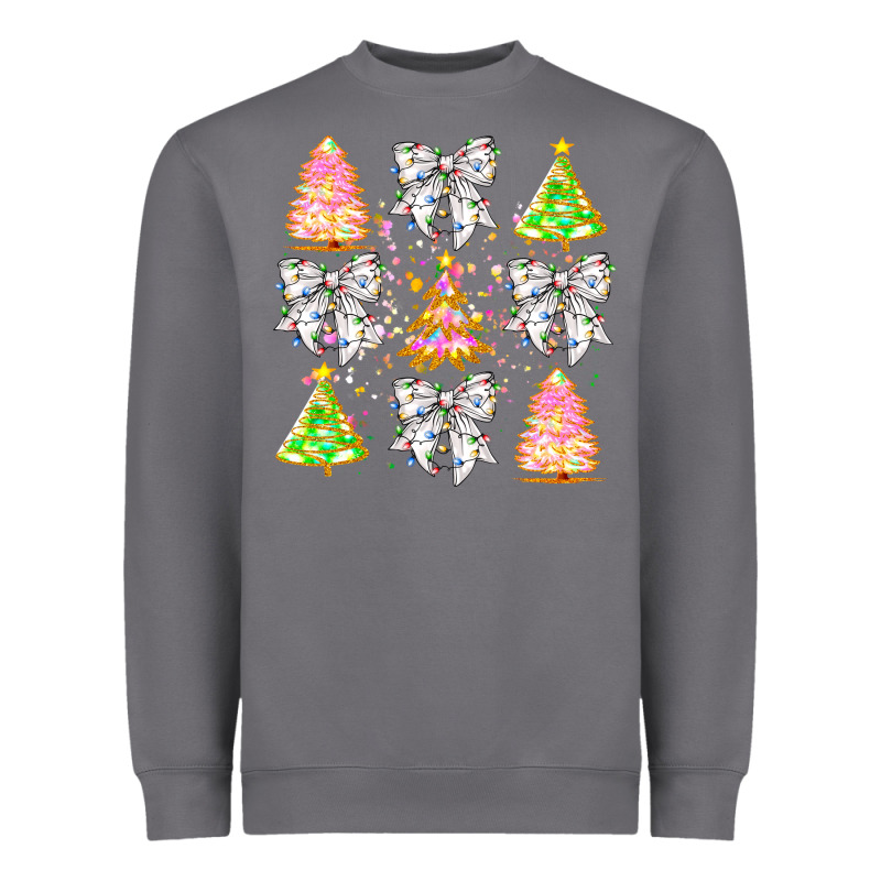 Christmas Trees And Bow Heavyweight Sweatshirt by CowhideDigitalArt | Teevron