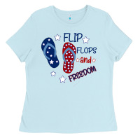 Baby Blue Flip Flops and Freedom Ladies Tee - Bettercallsaul