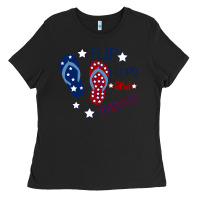 Black Flip Flops and Freedom Ladies Tee - Bettercallsaul
