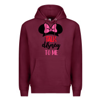 Burgundy Minnie Mouse Premium Hoodie - CowhideDigitalArt
