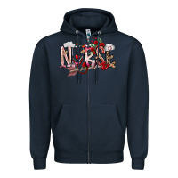 Navy nurse valentines day Zipper Hoodie - RacoonDesign