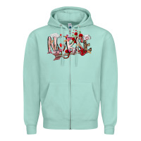 Seafoam nurse valentines day Zipper Hoodie - RacoonDesign