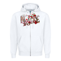 White nurse valentines day Zipper Hoodie - RacoonDesign