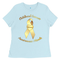 Baby Blue childhood cancer awareness children cure kids Ladies Tee - DesignPulse