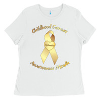White childhood cancer awareness children cure kids Ladies Tee - DesignPulse