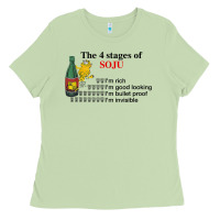 Matcha the 4 stages of soju i'm rich i'm good looking t shirt Ladies Tee - DesignPulse