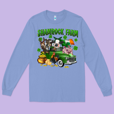 Shamrock Farm Long Sleeve Tee Designed By Cowgirlartshop