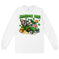 White Shamrock farm Long Sleeve Tee - CowGirlArtShop