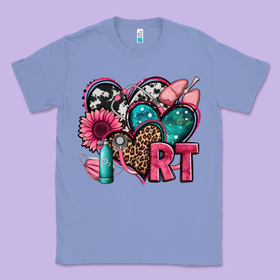 Rt Respiratory Therapist Hearts Classic Tee Designed By Jasminsmagicworld
