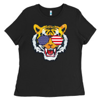 Black America Merica Tiger Ladies Tee - Bettercallsaul