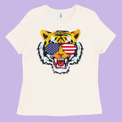 America Merica Tiger Ladies Tee Designed By Bettercallsaul