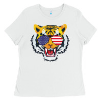 White America Merica Tiger Ladies Tee - Bettercallsaul