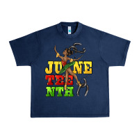 Navy juneteenth Urban Heavy Tee - CowGirlArtShop