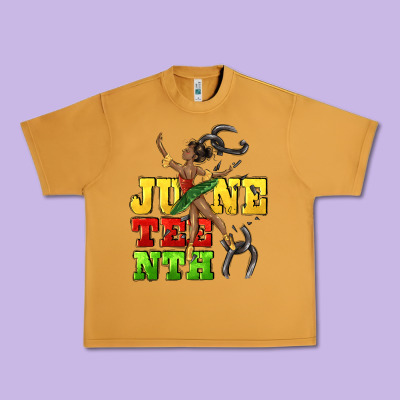 Juneteenth Urban Heavy Tee Designed By Cowgirlartshop