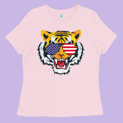 America Merica Tiger Ladies Tee Designed By Bettercallsaul