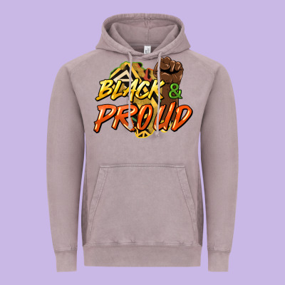 Black And Proud Vintage Hoodie Designed By Howdyjamesfarm