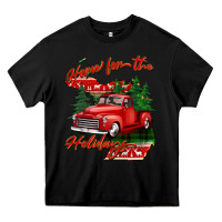 Black home for the holidays michigan Heavy Core Tee - BarkalooDesign