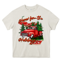 Cream home for the holidays michigan Heavy Core Tee - BarkalooDesign