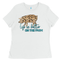 White Life is Better on the Farm Ladies Tee - Bettercallsaul