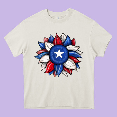 Sunflower Texas Flag 2 Heavy Core Tee Designed By Jahusdesignshop