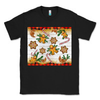 Black Christmas gingerbread cookies and candy cane Classic Tee - NancyCooperArtShop