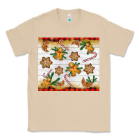 Mushroom Christmas gingerbread cookies and candy cane Classic Tee - NancyCooperArtShop