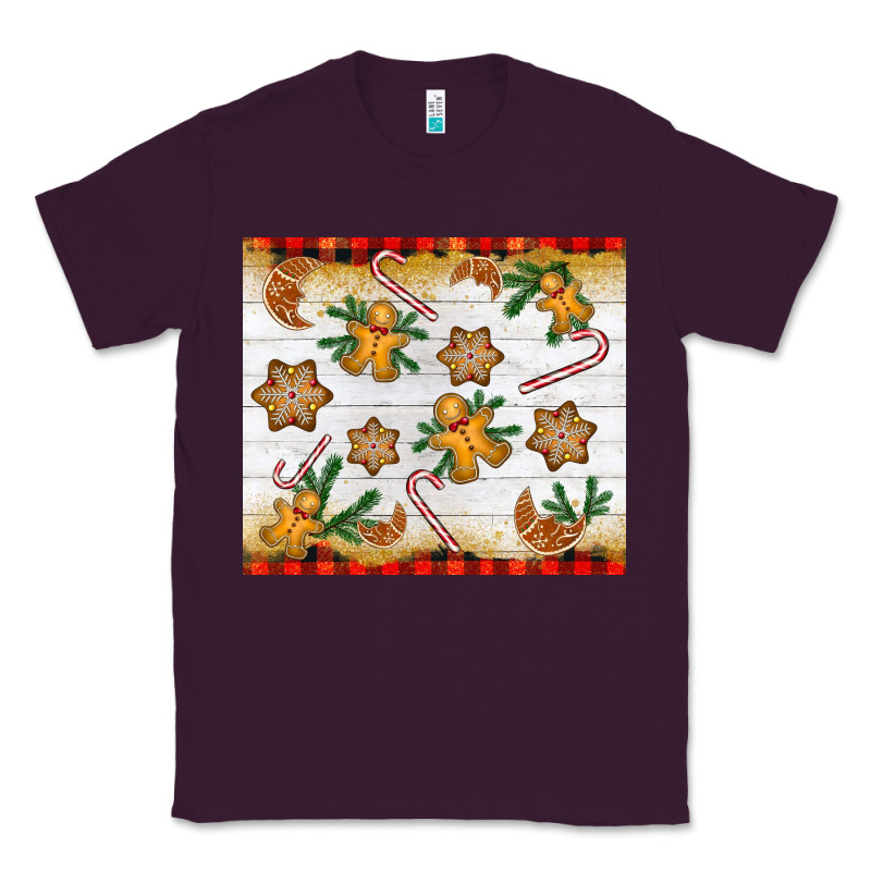 Christmas Gingerbread Cookies And Candy Cane Classic Tee by NancyCooperArtShop | Teevron