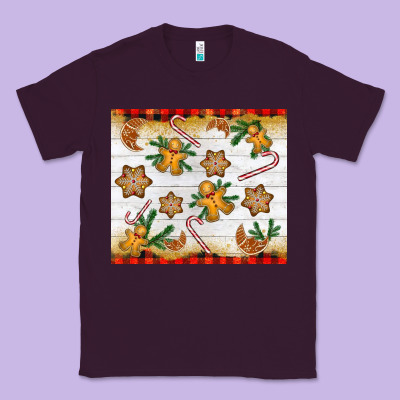 Christmas Gingerbread Cookies And Candy Cane Classic Tee Designed By Nancycooperartshop