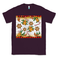 Plum Christmas gingerbread cookies and candy cane Classic Tee - NancyCooperArtShop