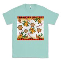 Seafoam Christmas gingerbread cookies and candy cane Classic Tee - NancyCooperArtShop