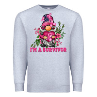 Heather Grey i'm a survivor gnome Premium Sweatshirt - BarkalooDesign