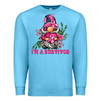 Ocean Blue i'm a survivor gnome Premium Sweatshirt - BarkalooDesign
