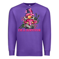 Purple i'm a survivor gnome Premium Sweatshirt - BarkalooDesign