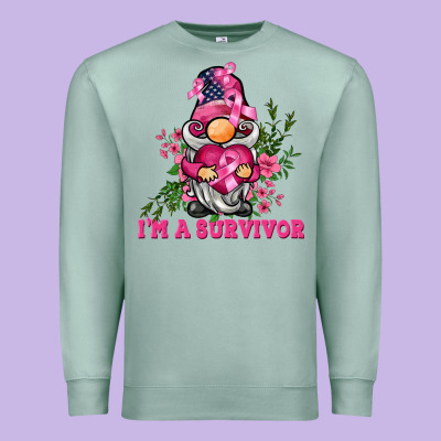 I'm A Survivor Gnome Premium Sweatshirt Designed By Barkaloodesign
