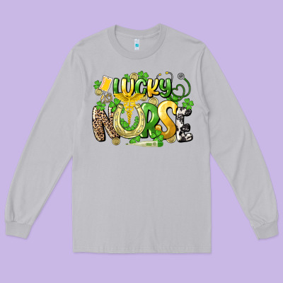 Lucky Nurse St. Patrick's Long Sleeve Tee Designed By Howdyjamesfarm