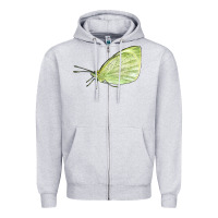 Heather Grey Cabbage White Butterfly Zipper Hoodie - LillyAllenDesigns
