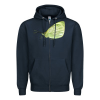Navy Cabbage White Butterfly Zipper Hoodie - LillyAllenDesigns