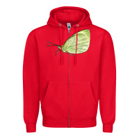 Red Cabbage White Butterfly Zipper Hoodie - LillyAllenDesigns