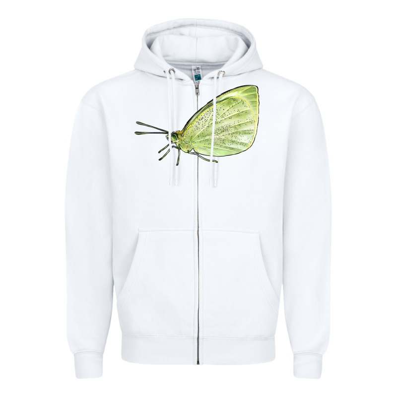Cabbage White Butterfly Zipper Hoodie by LillyAllenDesigns | Teevron