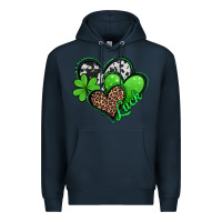 Navy st patricks day hearts Premium Hoodie - Jasminsmagicworld