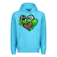 Ocean Blue st patricks day hearts Premium Hoodie - Jasminsmagicworld