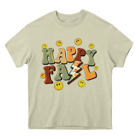 Mossy happy fall smiley face Heavy Core Tee - BarkalooDesign