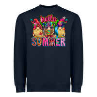 Navy Hello summer Gnome Heavyweight Sweatshirt - CowhideDigitalArt