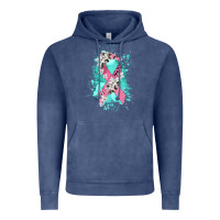 Vintage Denim cancer ribbon Vintage Hoodie - CowGirlArtShop
